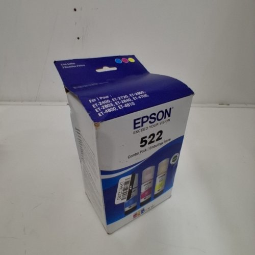3PC EPSON 522 COMBO PACK INK REFILL BOTTLES FOR SELECT ECOTANK PRINTERS - 65ML EACH - CYAN, MAGENTA, YELLOW (MODEL: T522520-S/CP) image 2