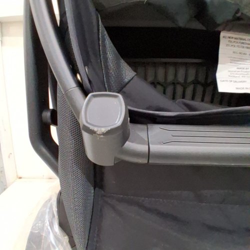 UPPABABY MINU DUO SIDE-BY-SIDE DOUBLE STROLLER LIGHTWEIGHT + COMPACT DESIGN - 100LBS CAP - 26" WIDE - BLACK/GREY (MODEL: 0801-MND-NA-GRY) image 3