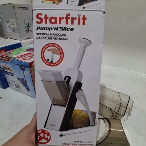 STARFRIT PUMP N SLICE FOOD SLICER - BLACK image 2