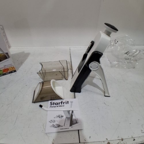 STARFRIT PUMP N SLICE FOOD SLICER - BLACK image 3