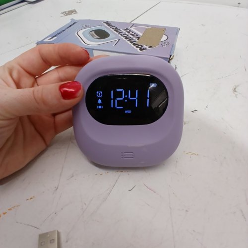 PORTABLE VIBRATING ALARM CLOCK - PURPLE image 2