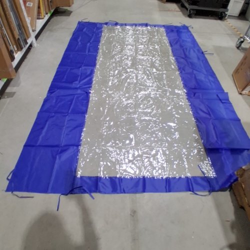 CANOPY TENT WINDOWED SIDEWALL - 116.5" X 78.5" - BLUE image 2