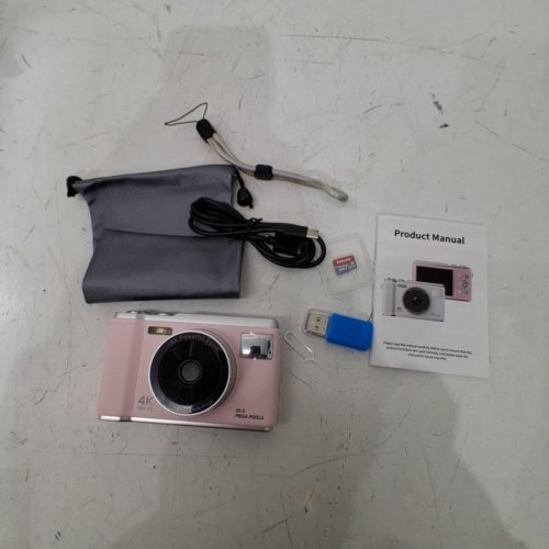 ACBAETA TRUE VLOGGING CAMERA WITH 32G TF CARD AND 16X ZOOM - 50MP - 4K - PINK image 3