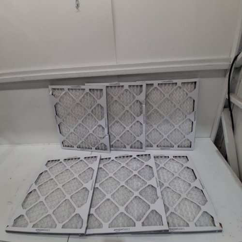 6PK AMAZON BASICS MERV 5 AC FURNACE AIR FILTERS - 16" X 20" X 1" - WHITE image 2