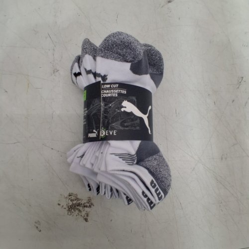 7PR MEN'S PUMA LOW CUT SOCKS - SIZE 6-12 - GRAY / WHITE image 2