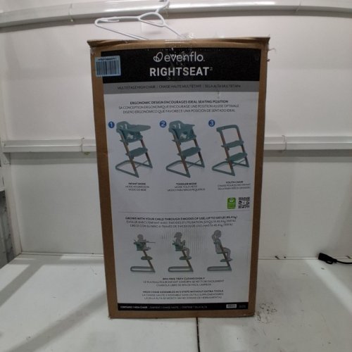 EVENFLO RIGHT SEAT MULTISTAGE HIGHCHAIR - 100LBS MAX - SAGE GREEN (MODEL: HC100122529) image 4