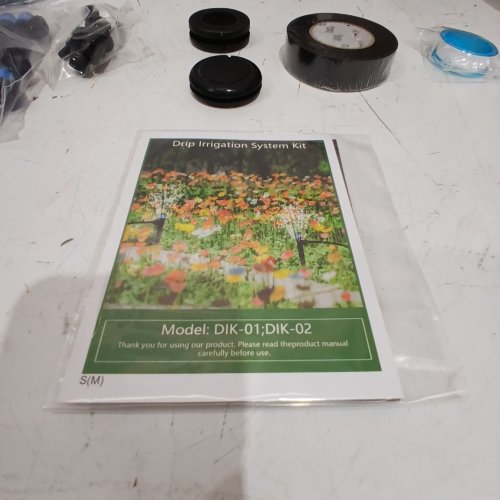 VATONY DRIP IRRIGATION SYSTEM KIT - 131FT MAIN TUBING (1/2")，46FT DISTRIBUTION TUBING (1/4") - BLACK (MODEL: DIK-01) image 2