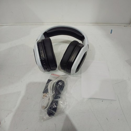 OZEINO USB & TYPE-C BLUETOOTH 2.5GHZ ULTRA STABLE WIRELESS GAMING HEADSET FOR PC, PS5, PS4 WITH FLIP MICROPHONE - WHITE (MODEL: OW810) image 3