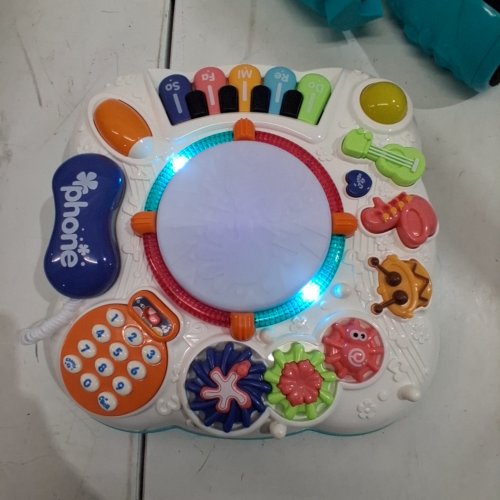 MULTI-FUNCTION BABY ACTIVITY TABLE - 11.8"X12.2" - BLUE/WHITE (MODEL: CY-7009B) image 2