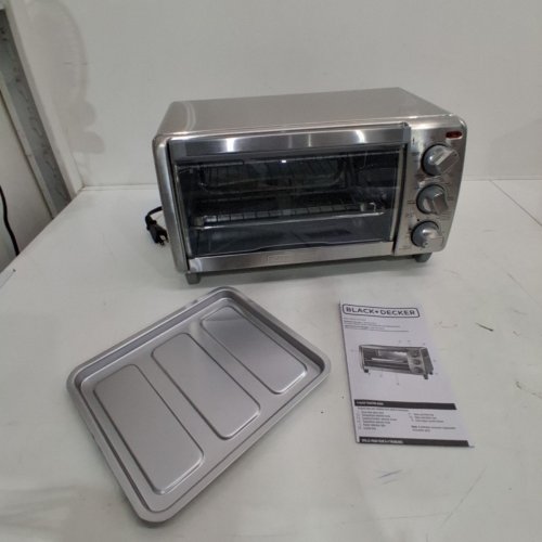 BLACK & DECKER 4-SLICE TOASTER OVEN WITH NATURAL CONVECTION AND 4 COOKING FUNCTIONS - STAINLESS STEEL - (MODEL: TO1745SSD) image 3
