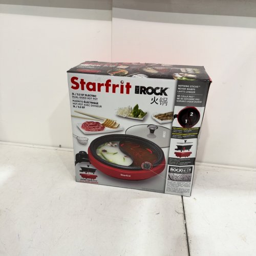 STARFRIT THE ROCK DUAL-SIDED ELECTRIC HOT POT FONDUE - 3L - RED (MODEL: 024425) image 3