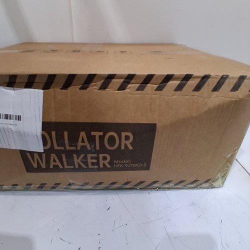 FOLDING 4-WHEEL ROLLATOR WALKER WITH SEAT AND STORAGE POUCH - SUPPORTS UP TO 300LBS - BLACK (MODEL: HFK-9210KD-3) image 2