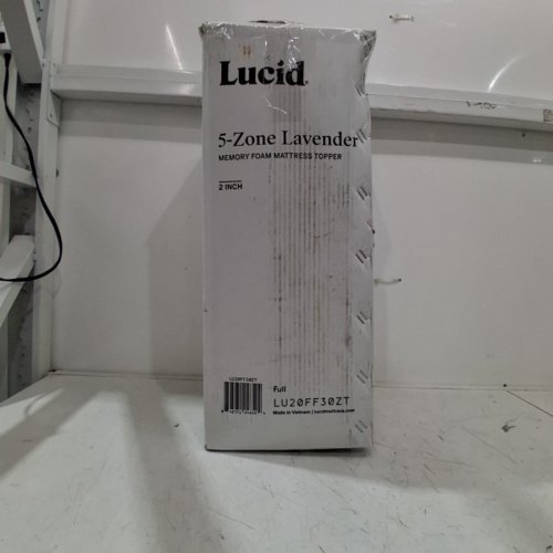 LUCID 5 ZONE LAVENDER MEMORY FOAM MATTRESS TOPPER - 2" - FULL - LAVENDER PURPLE image 4