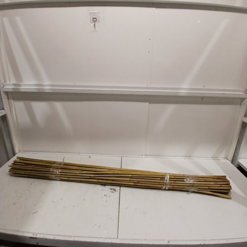 55PK BAMBOO STICK BUNDLE FOR HOME DIY PROJETS - 57" - NATURAL BROWN / GREEN image 2