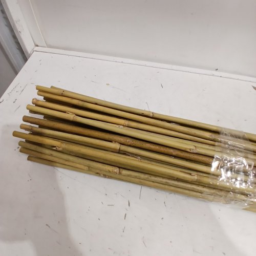 55PK BAMBOO STICK BUNDLE FOR HOME DIY PROJETS - 57" - NATURAL BROWN / GREEN image 3