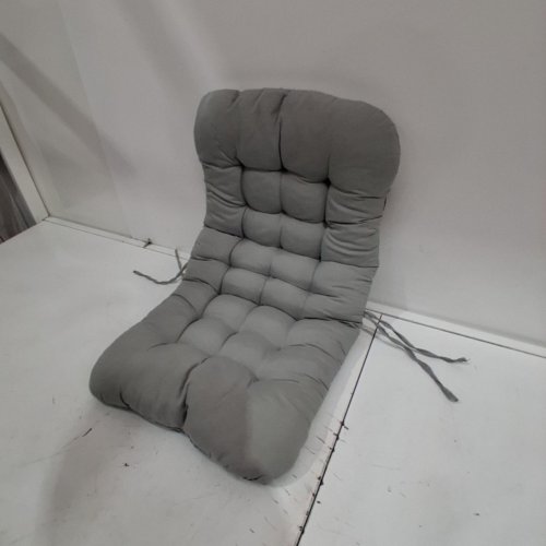 PADDED CHAIR CUSHIONS FOR CHILD'S CHAIR WITH STRAPS FOR BACKREST - 14" X 24" - GRAY image 4