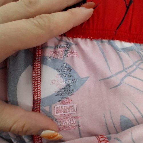 MARVEL SPIDER-MAN LEGGINGS - LARGE - RED image 3