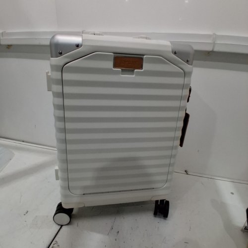 JOYWAY HARD-SHELL ROLLING SUITCASE WITH CHARGING PORT AND DRINK HOLDER, TSA LOCKED - 20" - WHITE image 2
