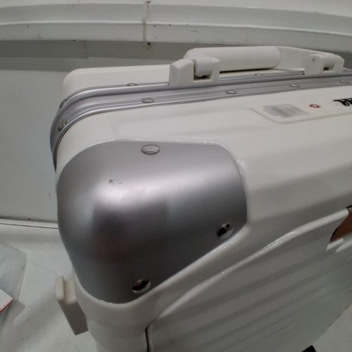 JOYWAY HARD-SHELL ROLLING SUITCASE WITH CHARGING PORT AND DRINK HOLDER, TSA LOCKED - 20" - WHITE image 4