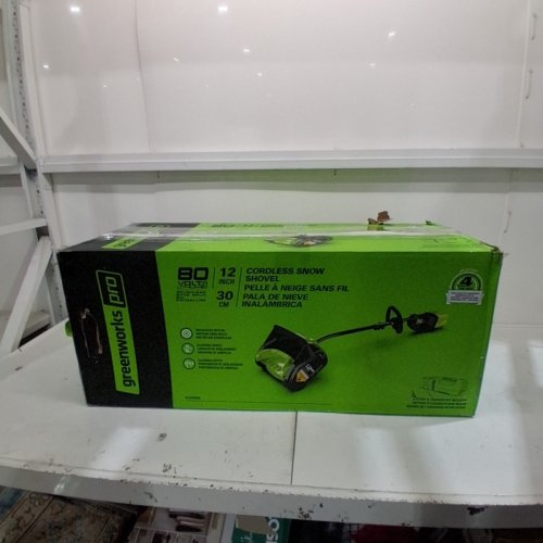GREENWORKS **TOOL ONLY** PRO BRUSHLESS CORDLESS MOTOR SNOW SHOVEL- 80V MAX POWER - 12" - GREEN (MODEL: GLSS80000/2601202) image 3