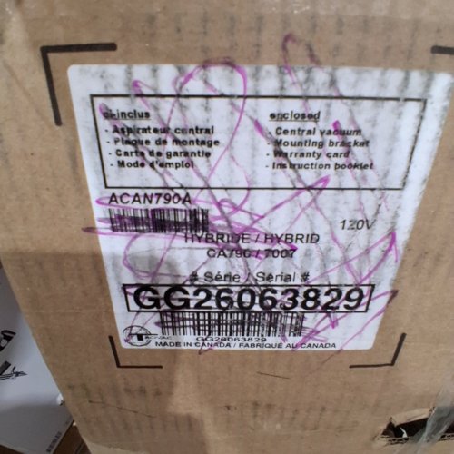 CANA-VAC SIGNATURE CENTRAL VACUUM POWER UNIT - 120 V - 16 L - 600W - BLUE (MODEL: ACAN790A) image 5