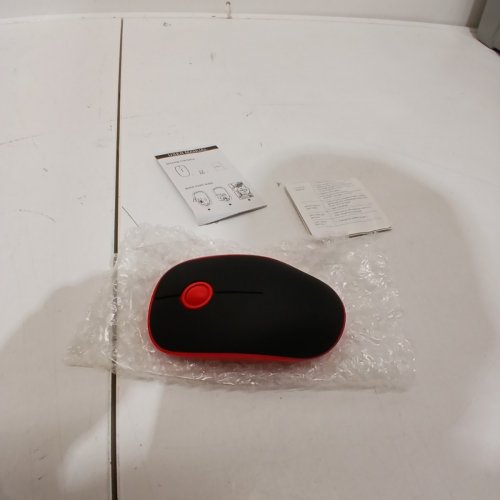 VICTSING SLIM WIRELESS MOUSE WITH NON RECEIVER - RED/BLACK - (MODEL: V8) image 4