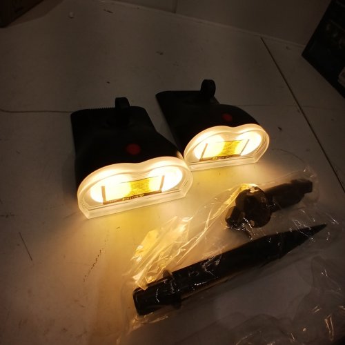 2PK LINKIND STARRAY SOLAR SPOT LIGHTS OUTDOOR - WATERPROOF - 6500K - BLACK image 2