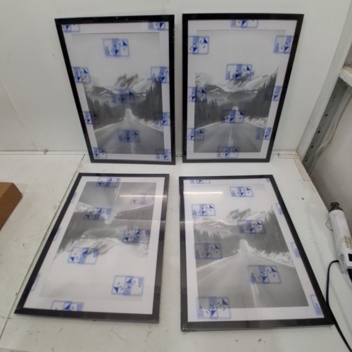 4PK AMERICANFLAT MATTED PICTURE FRAME - 20" X 14" - BLACK image 2