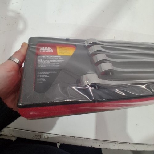 5PC MAC TOOLS METRIC EXTRA LONG RATCHETING WRENCH SET - 20 MM, 21 MM, 22 MM, 23 MM, 24 MM (MODEL: SR08L5MPT) image 3