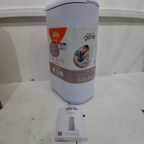 DIAPER GENIE ESSENCE PAIL WITH 18 EASY ROLL REFILL BAGS - 23" - WHITE (MODEL:‎ I000908) image 2