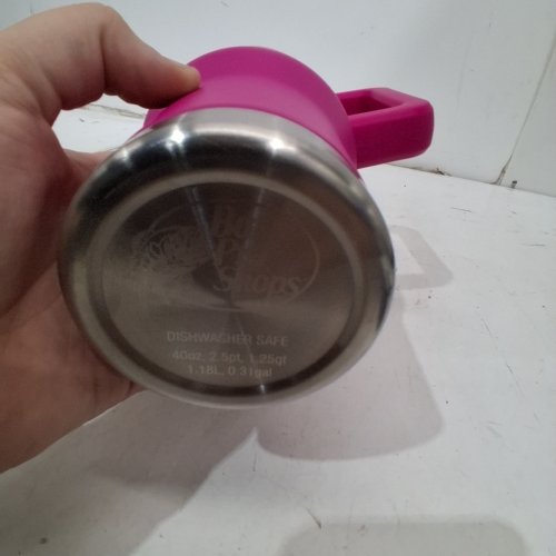 BPS TRAVEL MUG WITH SLIDER LID AND STRAW - 40OZ - ULTRA PINK (MODEL:4028511) image 2