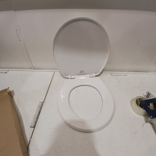 BEMIS ECONOMY PLASTIC ROUND TOILET SEAT - 17" - WHITE (MODEL: 730SLEC 000) image 2