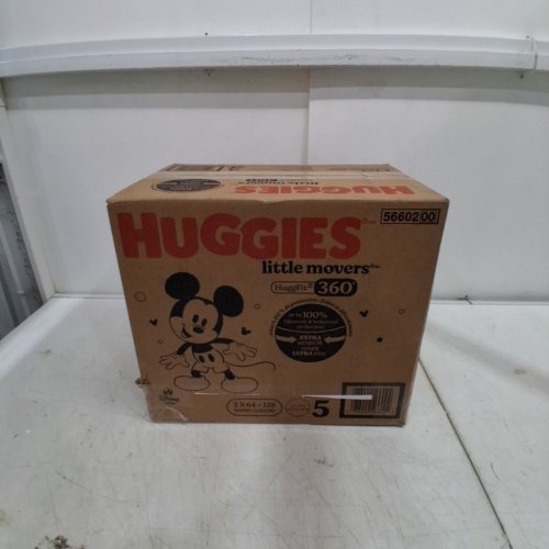 128PK HUGGIES LITTLE MOVERS HUGGFIT BABY DIAPERS WITH 360° WAISTBAND - SIZE 5 (27+LB) - DISNEY MICKY MOUSE (MODEL: 5660200) image 2