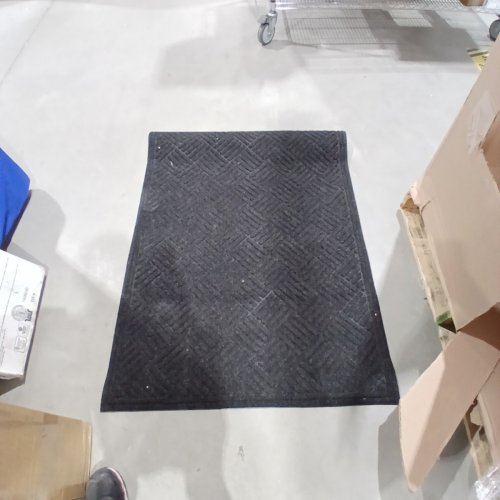 STEPGUARD HEAVY DUTY CONTOURS PARQUET DOOR MAT - 4FT X 3FT - CHARCOAL GREY image 2