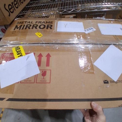 TETOTE METAL FRAME WALL MIRROR - 20" X 30" - BRUSHED NICKEL image 5