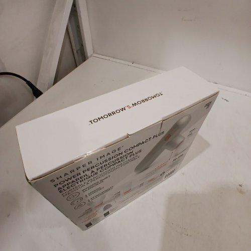 5PC SHARPER IMAGE COMPACT SPORT POWER PERCUSSION MASSAGER - 2HR RUN TIME - SILVER (MODEL: 1583883) image 3