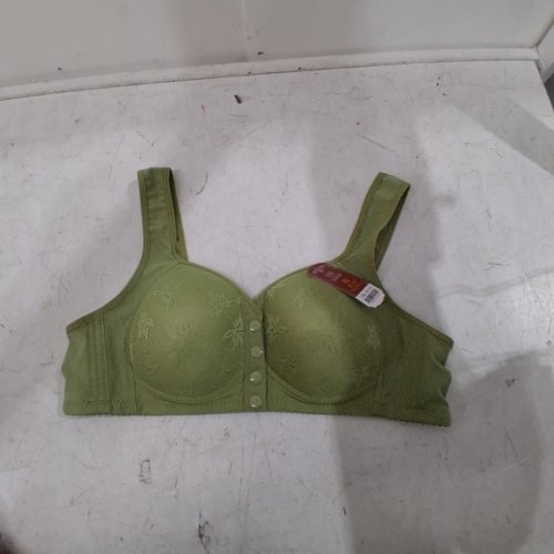 WOMEN'S FLORAL LACE WIREFREE BRA - 46/105 - OLIVE GREEN image 2
