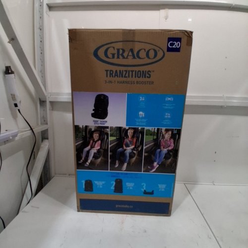 GRACO TRANZITIONS 3-IN-1 HARNESS BOOSTER SEAT - 22-100LBS - PROOF BLACK (MODEL: 2035724) image 6