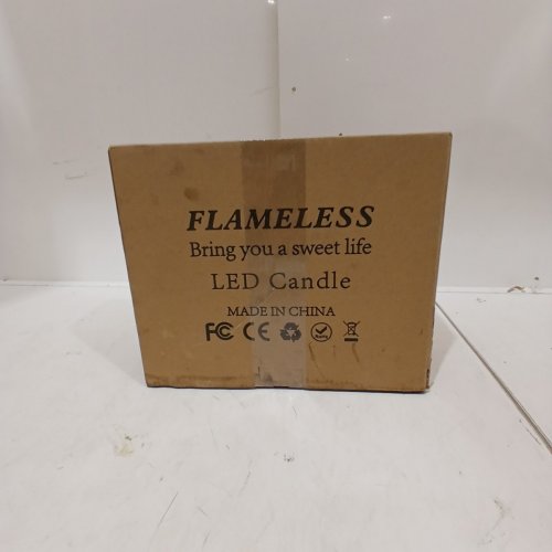 3PC FAUX FLAMELESS FLICKERING BATTERY OPERATED FLAMELESS CANDLE - ASSORTED SIZES - AMBER image 4