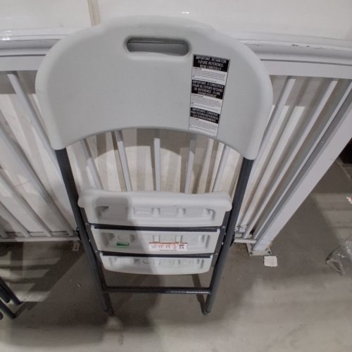 PEAKFORM BLOW-MOLDED FOLDING CHAIR - WHITE AND GRAY (MODEL: 81323) image 3