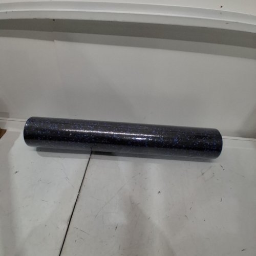 AMAZONBASICS HIGH-DENSITY YOGA & EXERCISE ROUND FOAM ROLLER - 36" - BLACK/BLUE SPECKLED image 2