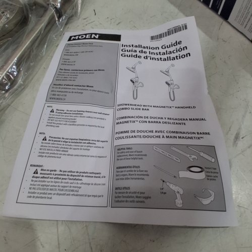 MOEN ENGAGE MAGNETIX 6-SETTING HANDSHADOW & RAINSHOWER WITH SLIDE BAR - BRUSHED NICKEL (MODEL: 28501SRN) image 5