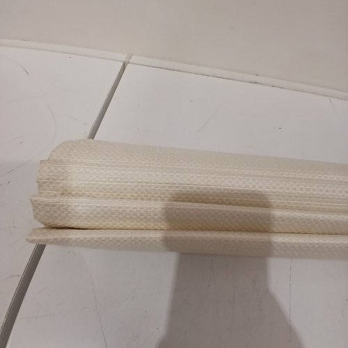 MADISON PARK GALEN CORDLESS SHEEN BASKETWEAVE FABRIC ROMAN SHADE - 35" X 64" - IVORY image 3