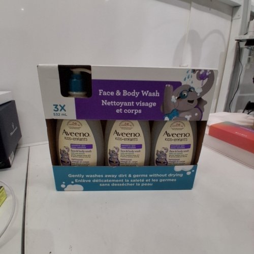 3PK AVEENO KIDS FACE & BODY WASH WITH OAT EXTRACT - SENSITIVE SKIN - 532ML/EACH image 2