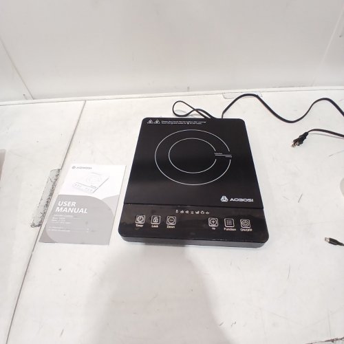 AOBOSI PORTABLE INDUCTION COOKTOP WITH 17 POWER LEVELS AND TIMER - 1800W - BLACK (MODEL: HL-C5) image 3