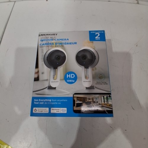2PK MERKURY SMART WI-FI INDOOR CAMERA 1080P HD - WHITE - (MODEL: MIC-CW248-199W) image 4