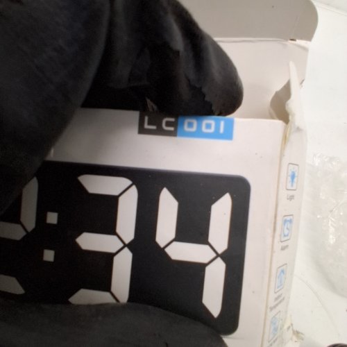 DIGITAL LED ALARM CLOCK WITH LARGE SCREEN - 6.4" - COLOURFUL TEXT - BLACK image 3