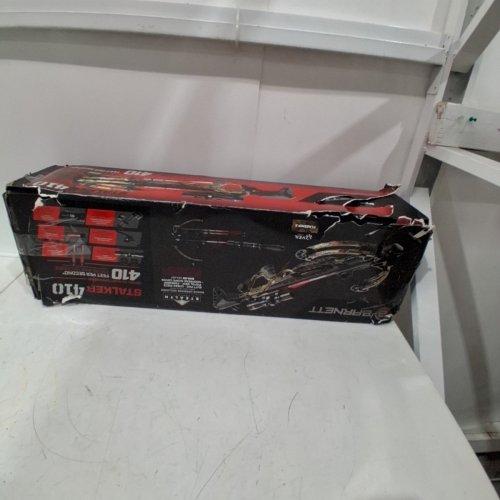 BARNETT STALKER 410 CROSSBOW WITH CCD AND ILLUMINATED SCOPE - 35.5" - 38"/20" CARBON ARROWS/4X32 SCOPE/190 LBS DRAW WEIGHT - CAMO GREEN/BLACK - (MODEL: BAR78237)190LBS image 7