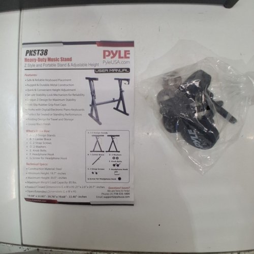 PYLE HEAVY DUTY HEIGHT ADJUSTABLE REINFORCED Z KEYBOARD STAND - 54-88 KEY ELECTRIC - BLACK (MODEL: PKST38.5) image 5