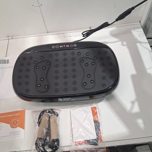 LIFEPRO HEXAPLATE LITE VIBRATION PLATE EXERCISE MACHINE WITH MAGNETIC ACUPOINTS AND RESISTANCE BANDS - BLACK (MODEL: LP-HXPLTL-BLK) image 2